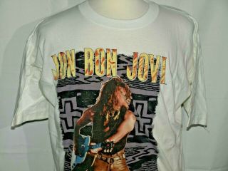 Vintage Jon Bon Jovi Blaze Of Glory 1990 Concert Tour Graphic T - Shirt Size Xl