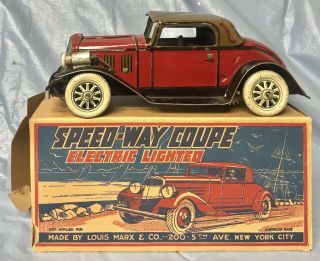 Marx1930’s Tin Windup Speedway Coupe W/ Box
