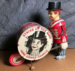 Vintage Marx | Charlie Mccarthy | Strike Up The Band | Wind - Up Tin Toy |