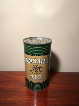 Rams Head Flat Top Beer Can From Valley Forge Brwg.  Morristown Pa.
