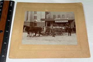 Rare Antique American Storefront Harness & Ice Cream Shops NH Cabinet Photo US 6