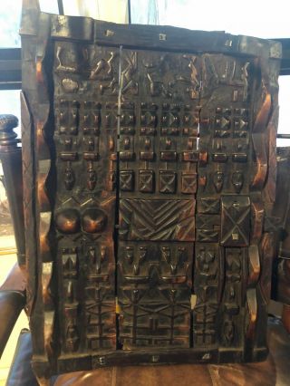 DOGON DOOR AFRICAN TRIBAL 28”x17” Bought At Gem & Mineral Show 25 Years Ago 2