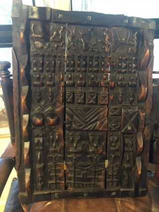 DOGON DOOR AFRICAN TRIBAL 28”x17” Bought At Gem & Mineral Show 25 Years Ago 3