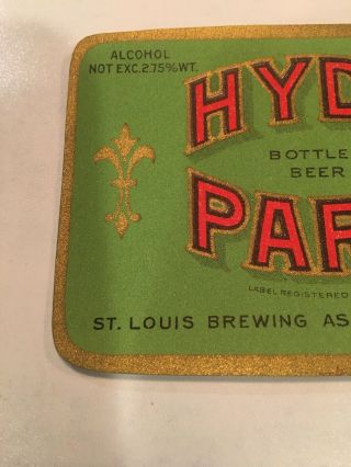 1930’s Hyde Park Beer Label / St.  Louis Beer 2