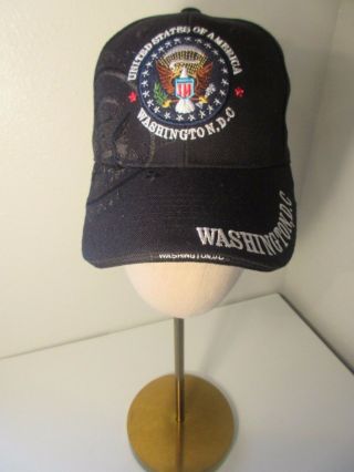Washington D.  C.  Baseball Cap Hat Eagle United States Of America Black