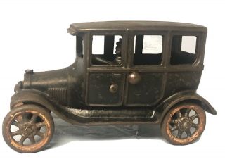 1920’s Dent Cast Iron Model T Sedan And Driver