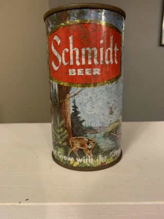 Schmidt Deer Flat Top Beer Can - Associated Dba Js - St.  Paul Mn