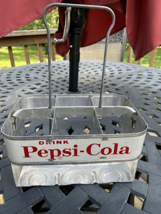 Vintage Pepsi - Cola Metal 6 Pack 16oz Bottle Carrier
