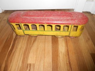 Vintage Antique Toy Dayton Hillclimber Floor Trolley Car - Very Neat Early Piece