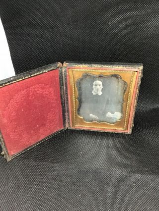 Case With Sixth Plate Ambrotype Of A Woman Civil War Era?