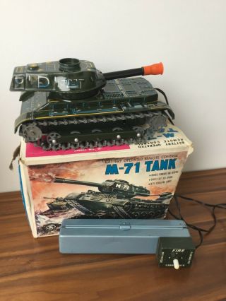 Modern Toys Remote Control Tank M - 71 Made In Japan Box