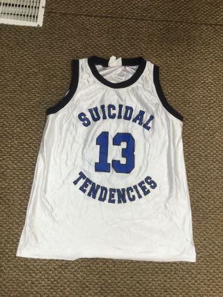 Vintage Suicidal Tendencies White Basketball Jersey Large