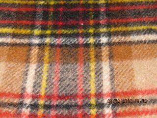 Vintage Pendleton Brown Plaid Wool Blanket W/case 80x53