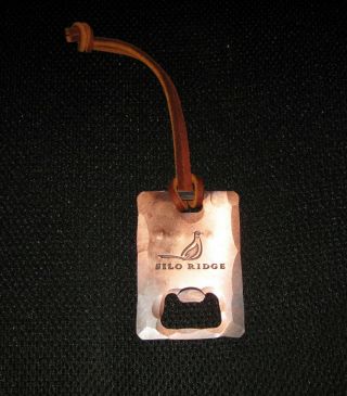 Seamus Golf Hand Forged Copper Bottle Opener Leather Strap Made In Usa