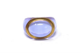 A Interesting Unique Vintage Designer Baccarat Purple Crystal Ring 22849