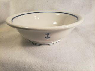 Vintage Tepco 9.  5” U.  S.  Navy Serving Bowl Fouled Anchor Officers Mess Hall Dish