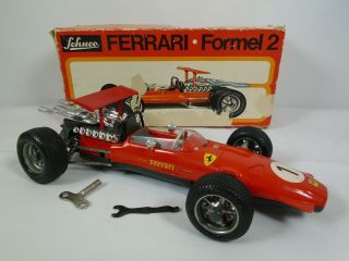 Schuco 1073 Ferrari Formel 2 Scale 1:16 Wind Up Toy Race Car 1968 Type