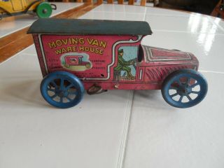 Nonpareil Moving Van Warehouse Truck,  Wind Up,  Early,  Teens,  Infinity,  Tin,  Rare