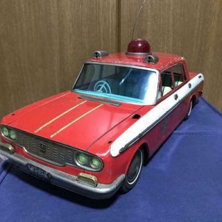 Toyopet Crown Fire Department Car Tin Toy Vehicle 46cm Vintage Rare Collectible
