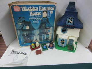 1976 Hasbro 580 Weebles Haunted House Complete W/box Ghsot Witch Hat Chest