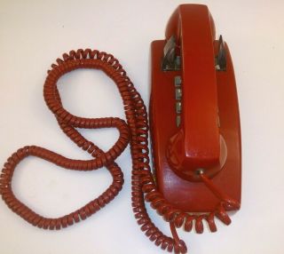 Vintage 1970’s Western Electric 2554 Red Push Button Touch Tone Wall Phone