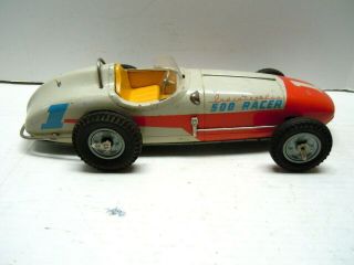 Japan Yonezawa Tin Battery Op Indianapolis 500 Ford Indy Toy Race Car.  15”.