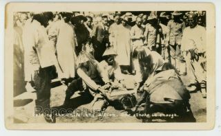 China 1920s Vintage Photograph Canton Revolution Street Execution Photo