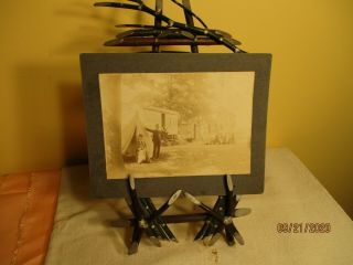 Unique Antique Folk Art Easel With Cabinet Photo Early 1900 