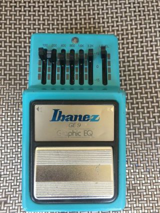 Vintage Ibanez Ge 9 Graphic Eq Effects Pedal Made In Japan Equalizer Maxon