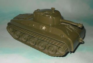 1950s Marx Army Training Center Play Set Hard Plastic 60mm Large American Tank