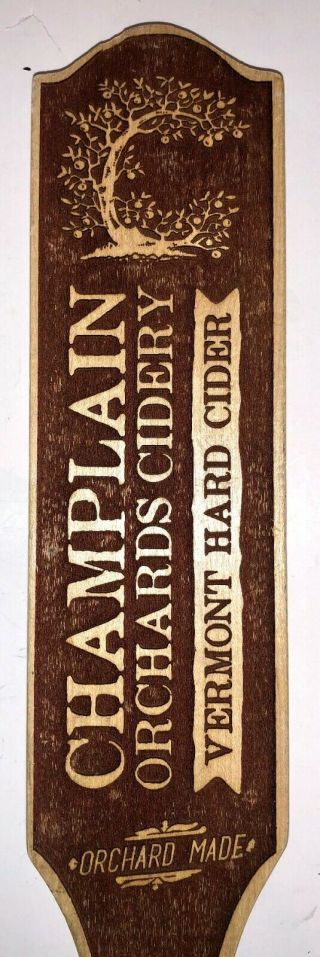CHAMPLAIN ORCHARDS CIDERY - VERMONT HARD CIDER - BEER TAP HANDLE 3