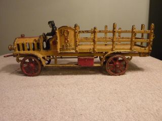 Hubley Cast Iron 5 Ton Stake Truck Large 16 " Model All 1915 - 20 