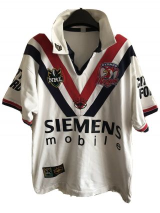 Vintage 2000 Alternative Sydney Roosters Australian Rugby League Shirt Jersey