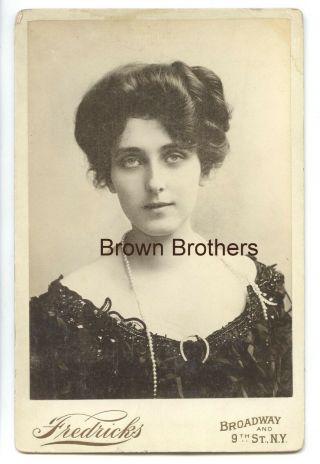 1890s Broadway Actress Marion Gardiner Cabinet Card Photo By Fredricks