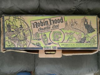 1956 Vintage Robin Hood Castle Set Marx Playset 4723 Series 500