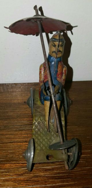 Vintage Distler Chinaman w/ Parasol German Tin Penny Toy 2