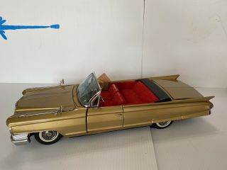 Bandai Japan Golden Cadillac Convertible 1960’s Large Tin Toy