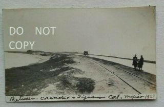 C.  1924 Photo.  People Old Car View Between Coronado California And Tijuana Mexico
