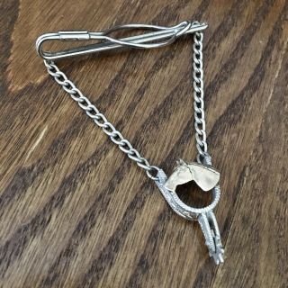 Sterling Silver & 10k Gold Spur Horse Tie Clasp By Western Buckle Maker Ricardo