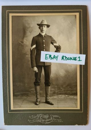 Pre - WWI,  Post Civil War Soldier Photo,  CDV,  Cabinet Card,  Indian Wars? Denver CO 2