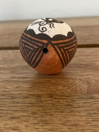 Vintage Acoma Pueblo Native American Pottery Small Seed Pot Uncommon Design