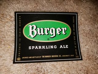 2 Cincinnati Burger Brau label - Burger Brg Co - 2