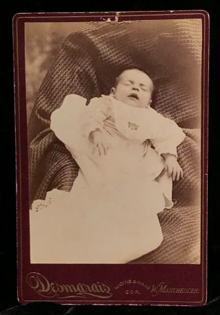Victorian Post Mortem Baby Hidden Mother Cabinet Card Photograph Death