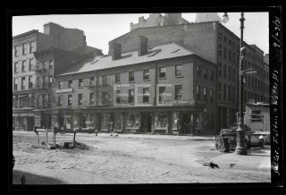 1931 Fulton & Water St Manhattan Nyc York City Old Photo Negative H70