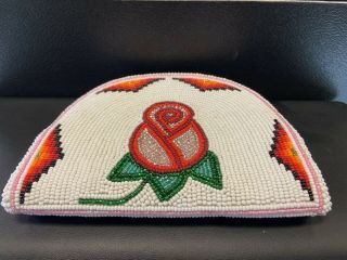 Native American Indian Beaded Leather Coin Purse