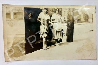 Vintage Snapshot Photo African American Women Well - Dressed Sisters W/ Car 1930s
