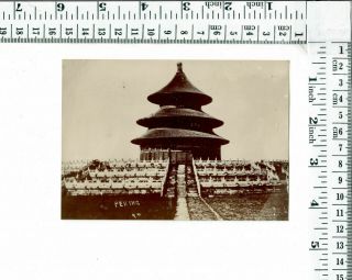 China Beijing Peking 2x Temple of Heaven,  inside view Scene 1900s 2x orig.  Photo 4