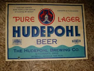 Hudepohl Pure Lager Beer Irtp From The Hudepohl Ohio