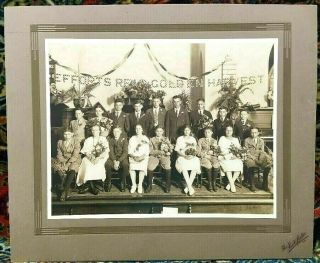 C1915 Gilbertsville Pa School Class Vintage Cabinet Photo 3 Students Id 
