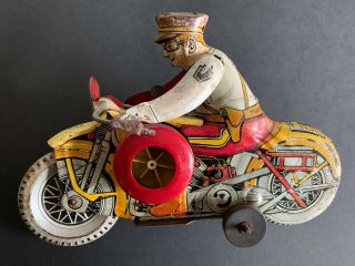 Marx Rookie Cop Tin Litho Wind Up Motorcycle Harley -